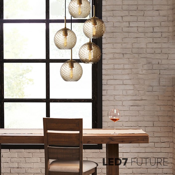 Loft Industry Modern - Glass Dots Chandelier